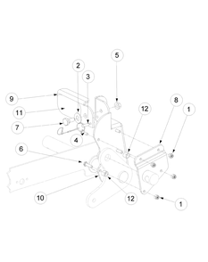 Foot Pedal Deck Lift Assembly (Optional) Diagram and Parts List for M48-KW 53AB5DBV750-23-HP-OHV Cub Cadet Lawn Tractor